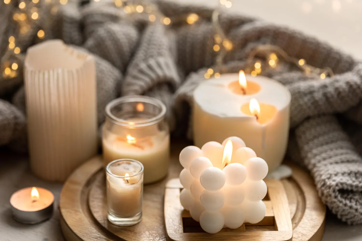 Velas artesanales de cera de soja